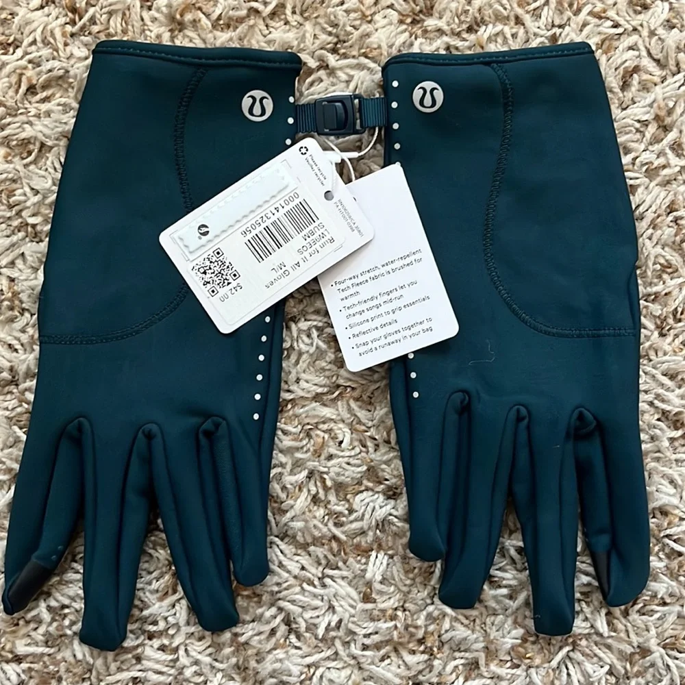 Lululemon Women's Run for It All Gloves 
Tech NWT Size M/L - Picture 7 of 12